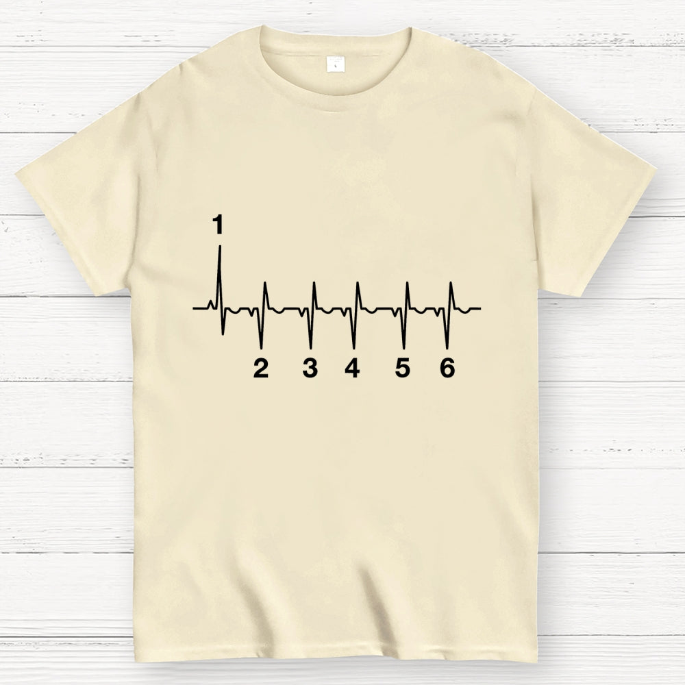 Motorcycle Motorcyclist Heartbeat  T-Shirt