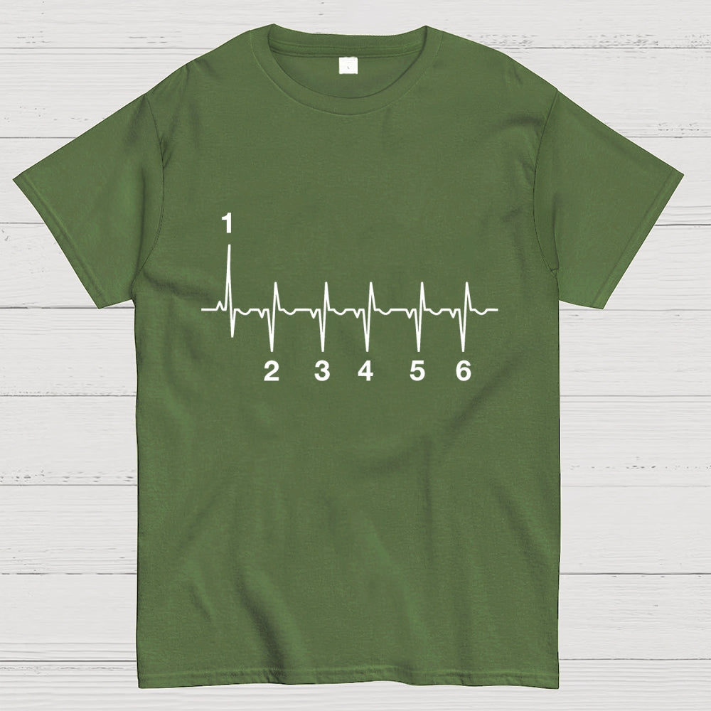 Motorcycle Motorcyclist Heartbeat  T-Shirt
