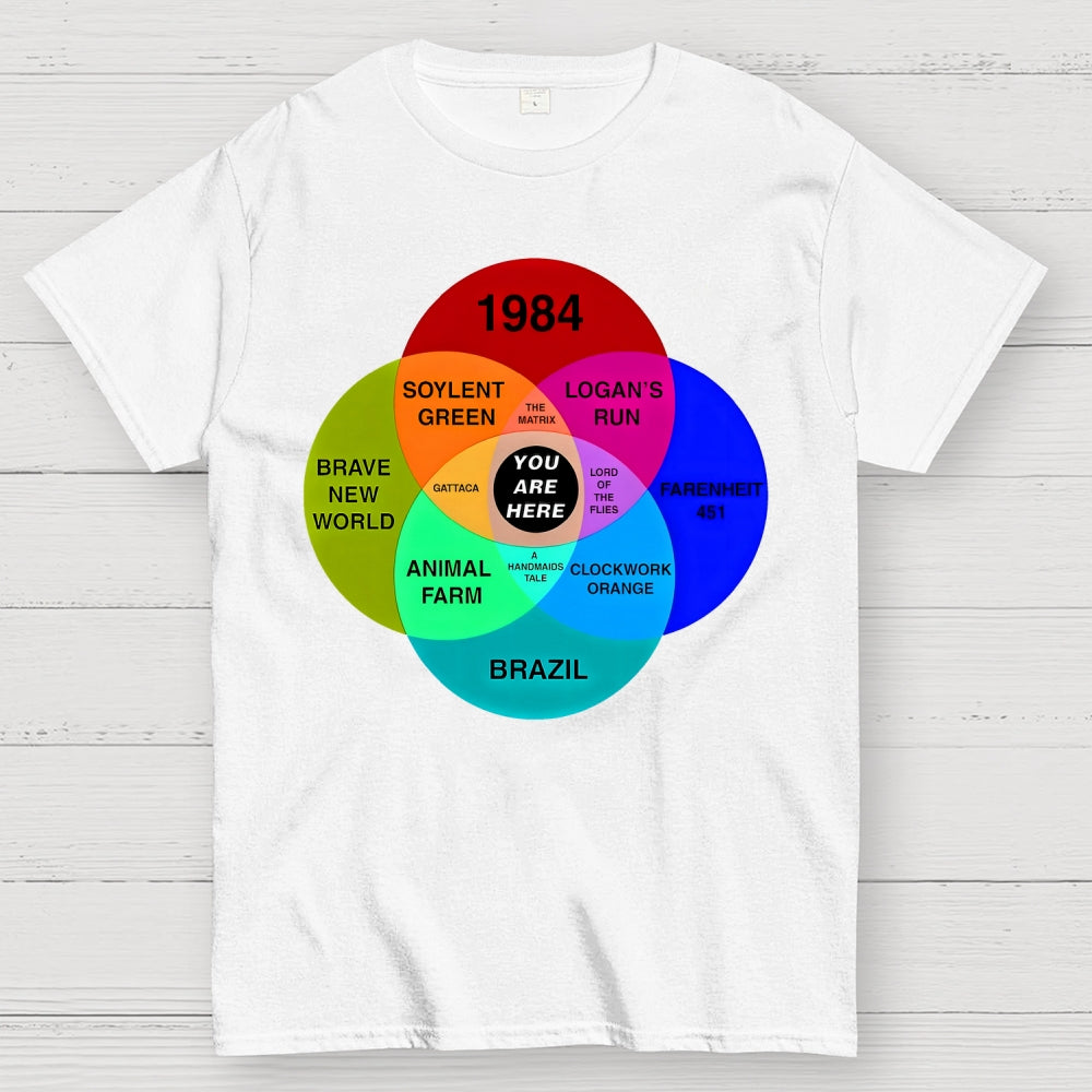 Dystopian Venn Diagram You Are Here  T-Shirt