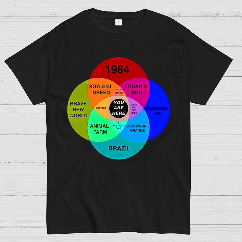 Dystopian Venn Diagram You Are Here  T-Shirt