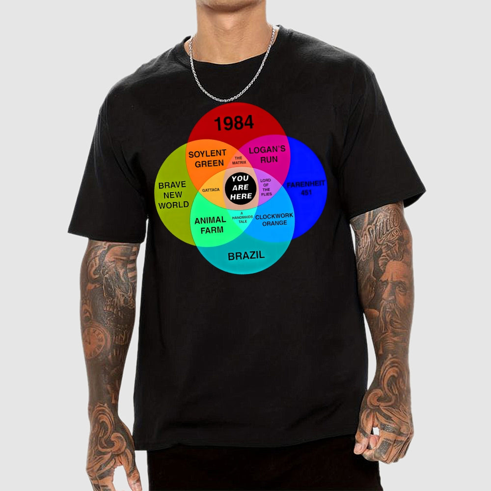 Dystopian Venn Diagram You Are Here  T-Shirt