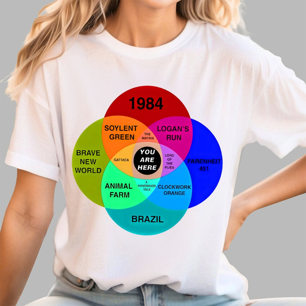 Dystopian Venn Diagram You Are Here  T-Shirt
