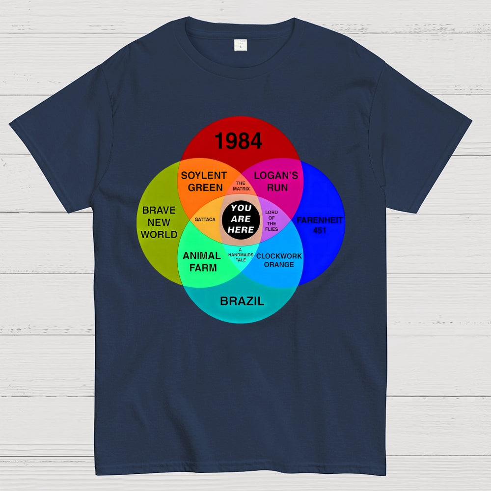 Dystopian Venn Diagram You Are Here  T-Shirt