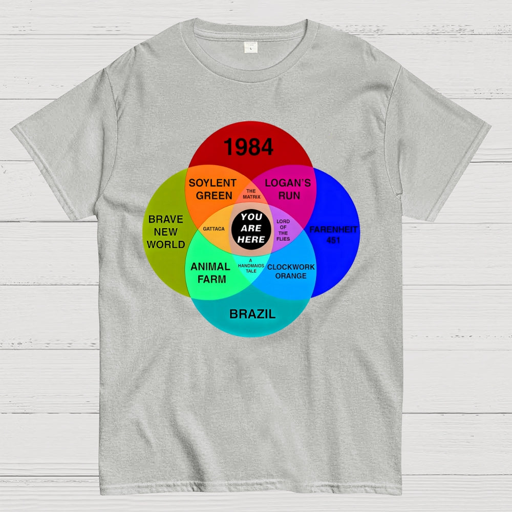 Dystopian Venn Diagram You Are Here  T-Shirt