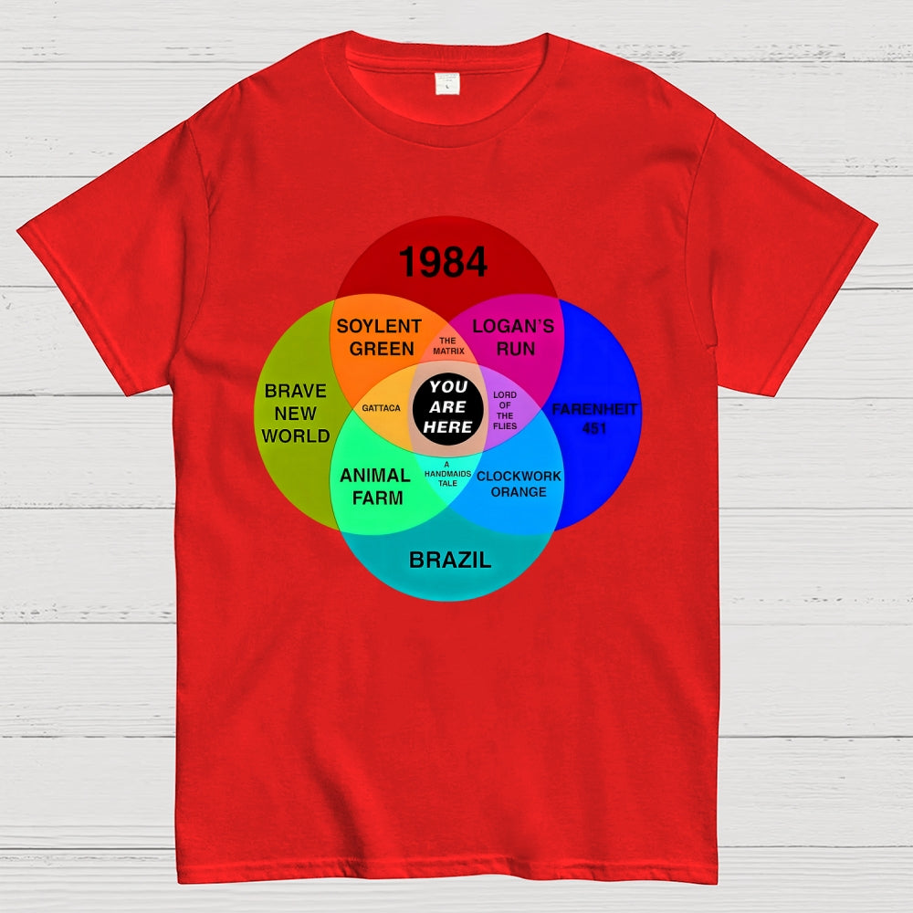 Dystopian Venn Diagram You Are Here  T-Shirt