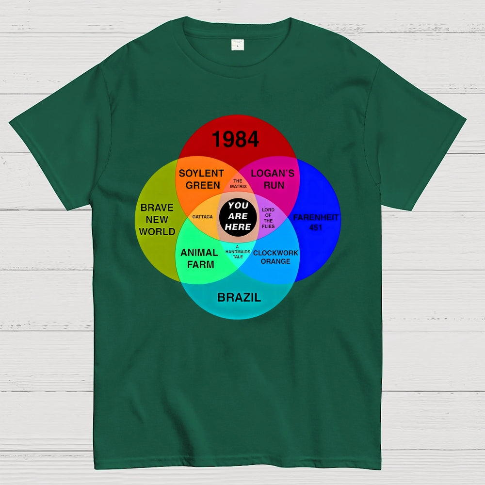 Dystopian Venn Diagram You Are Here  T-Shirt