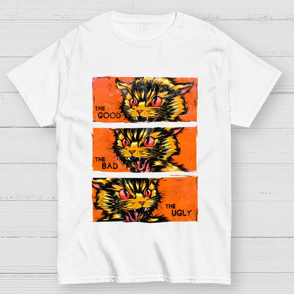 The Good The Bad The Ugly Cat  T-Shirt