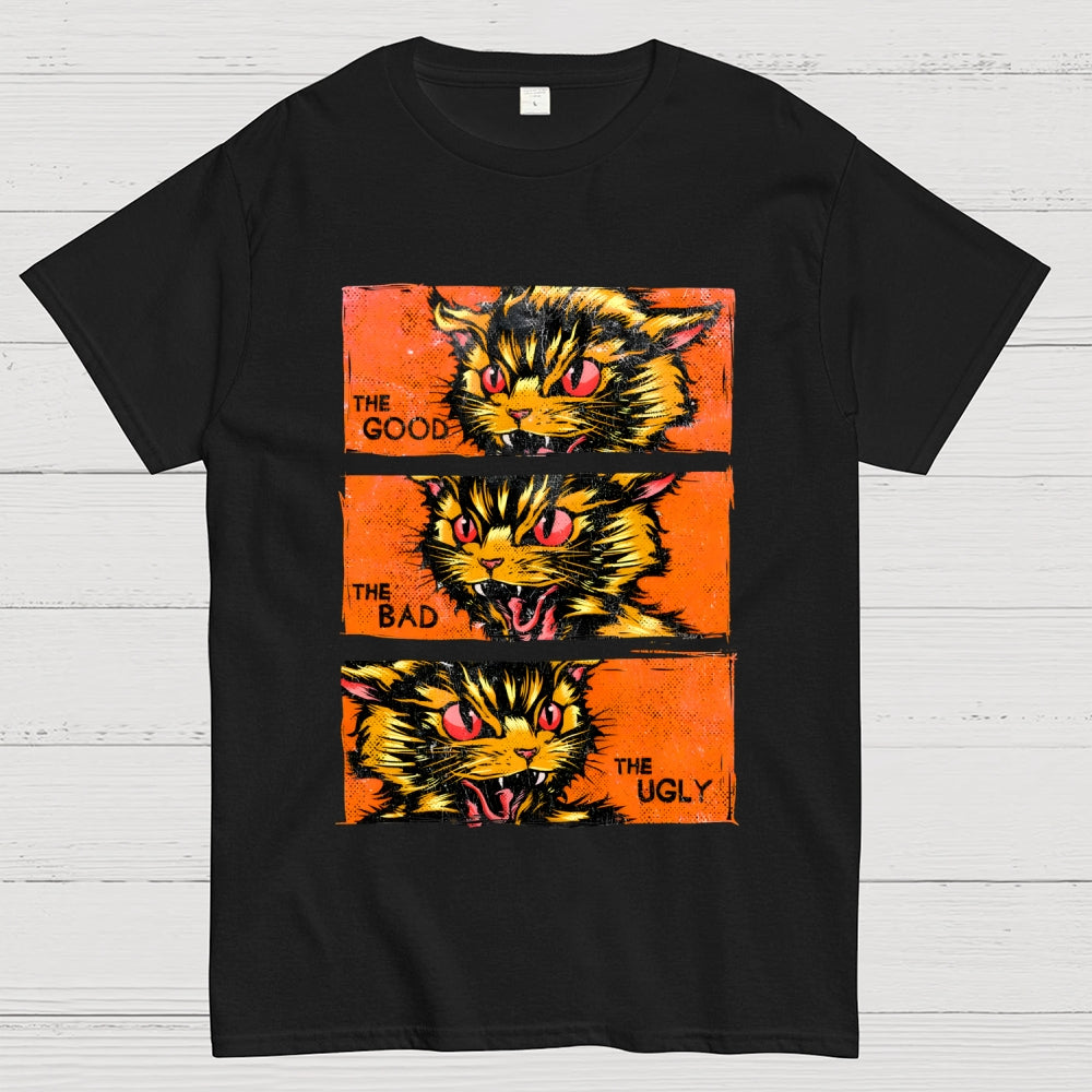 The Good The Bad The Ugly Cat  T-Shirt
