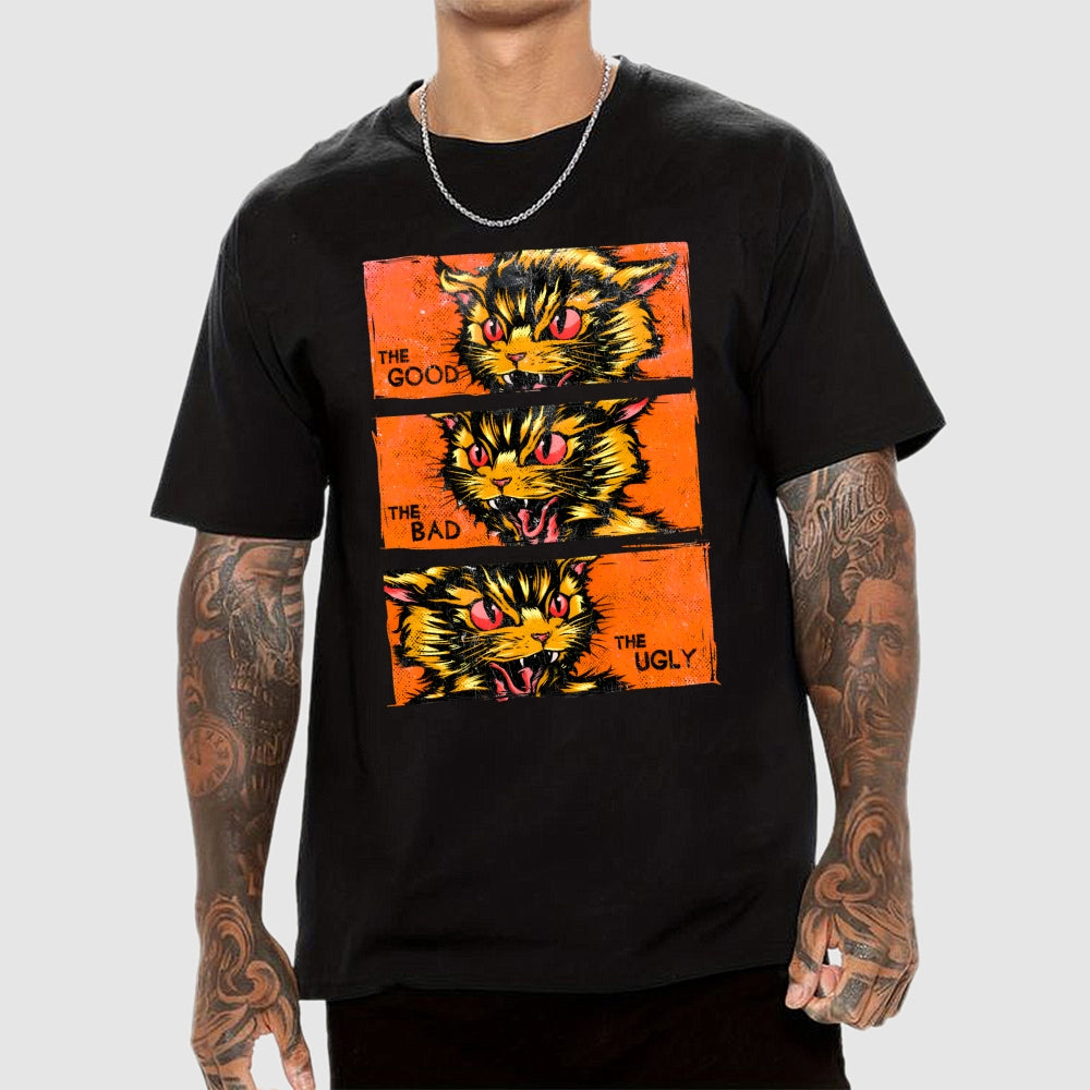 The Good The Bad The Ugly Cat  T-Shirt