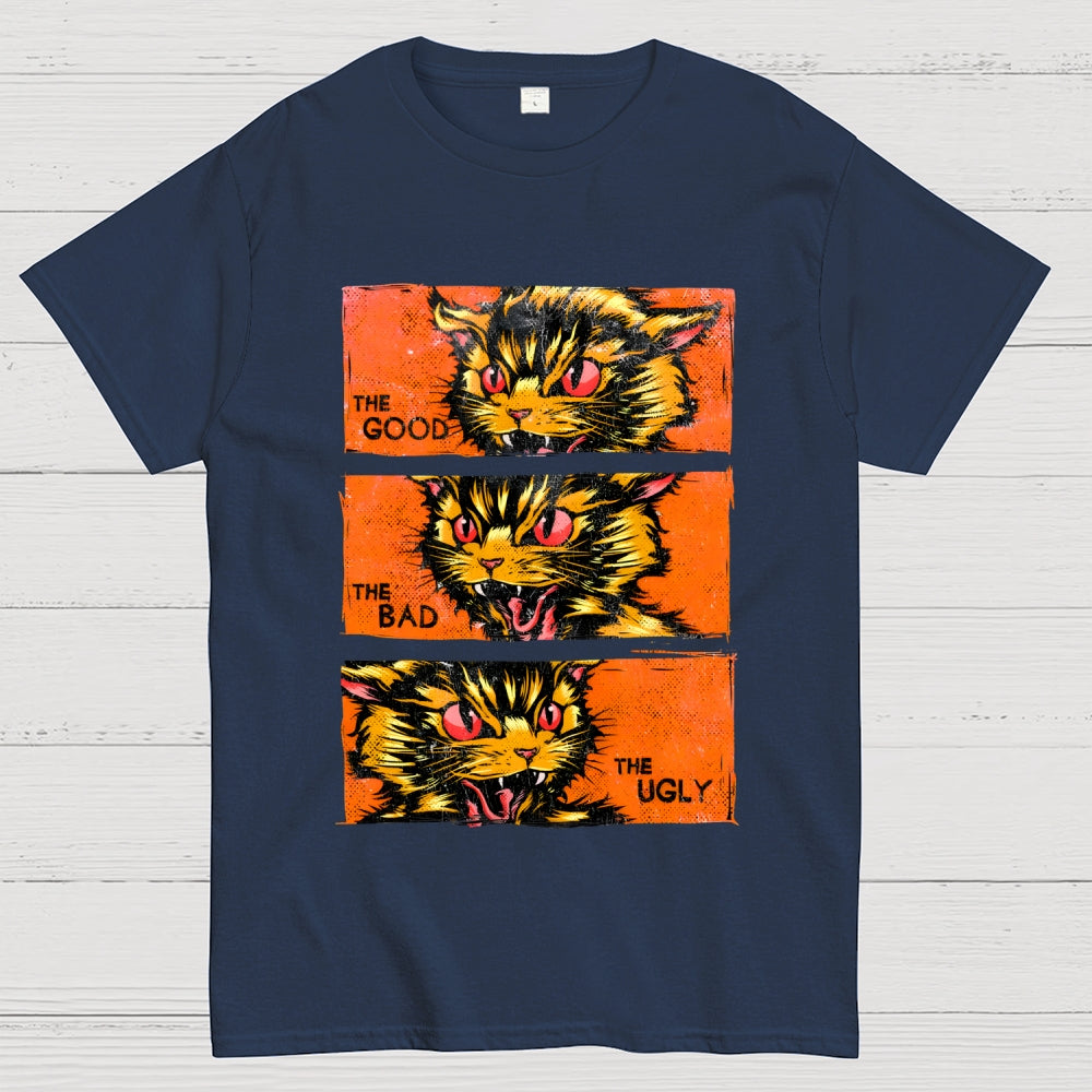 The Good The Bad The Ugly Cat  T-Shirt