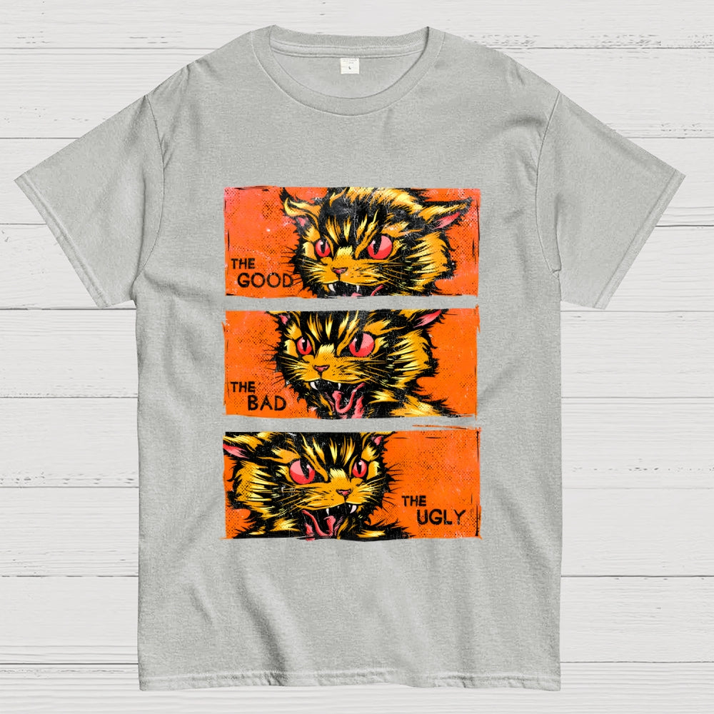 The Good The Bad The Ugly Cat  T-Shirt