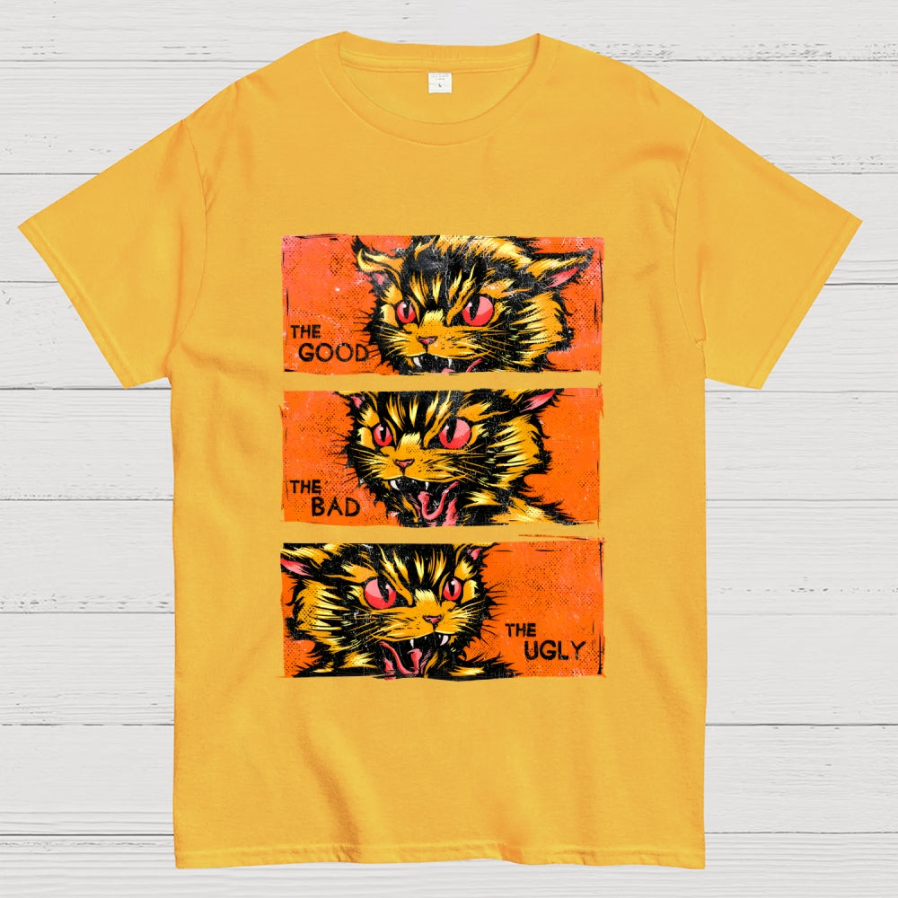 The Good The Bad The Ugly Cat  T-Shirt