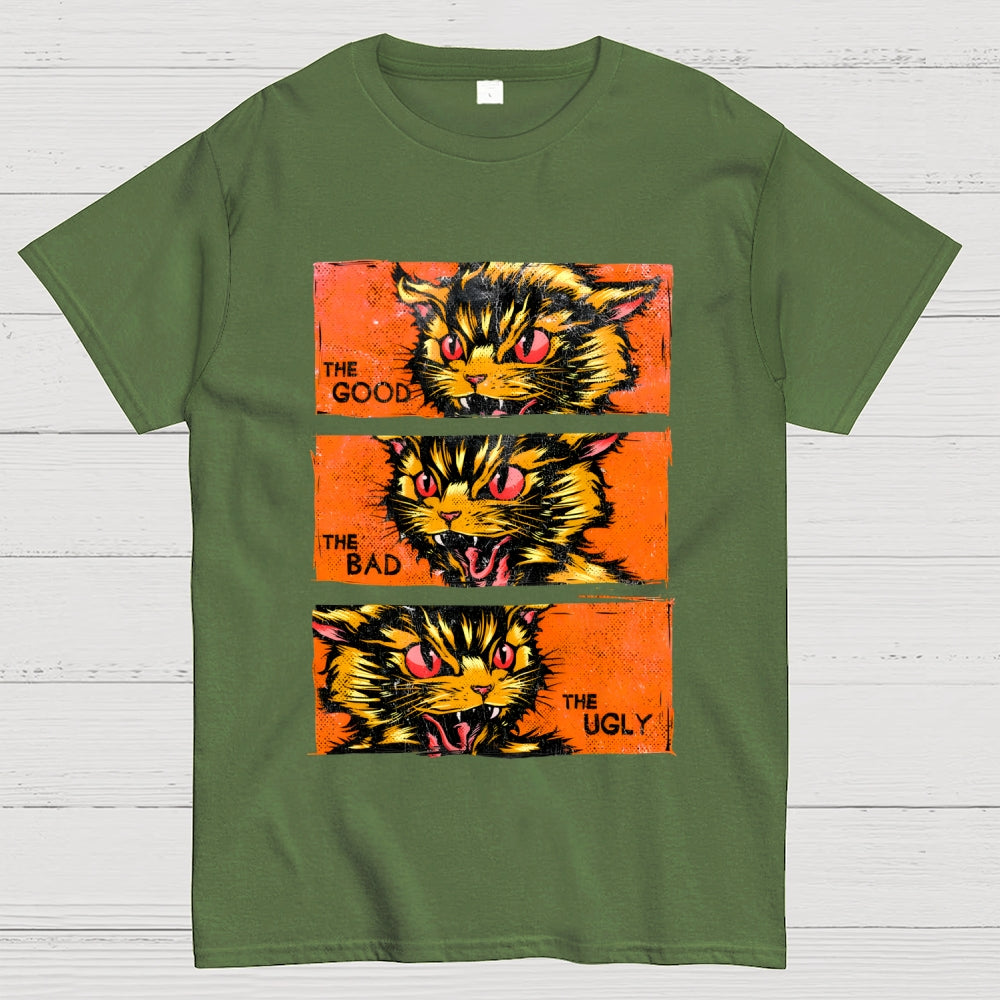 The Good The Bad The Ugly Cat  T-Shirt