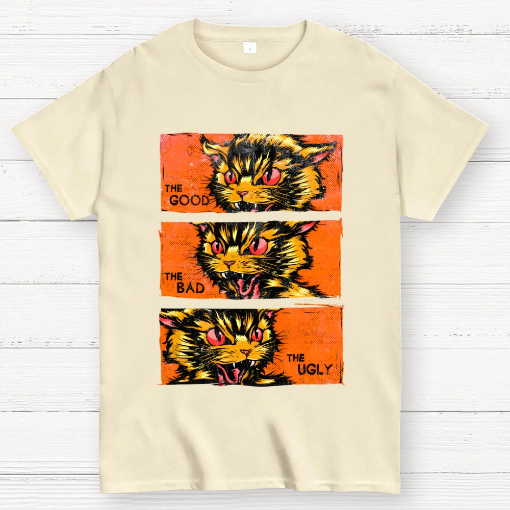 The Good The Bad The Ugly Cat  T-Shirt