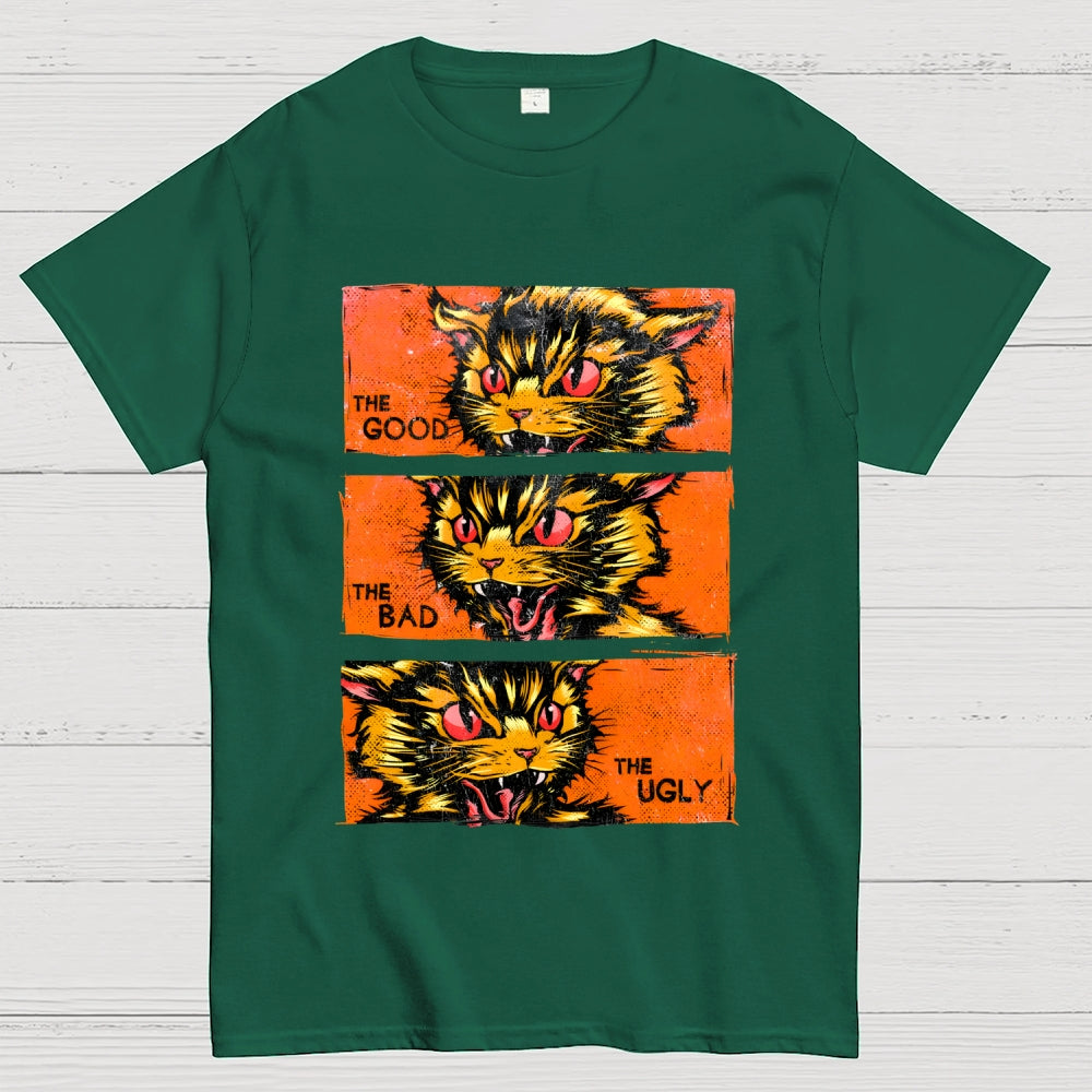 The Good The Bad The Ugly Cat  T-Shirt