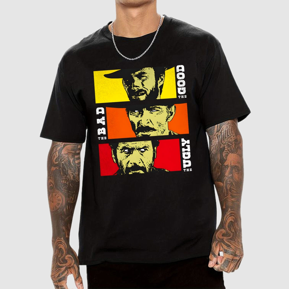 The Good The Bad The Ugly Cat  T-Shirt