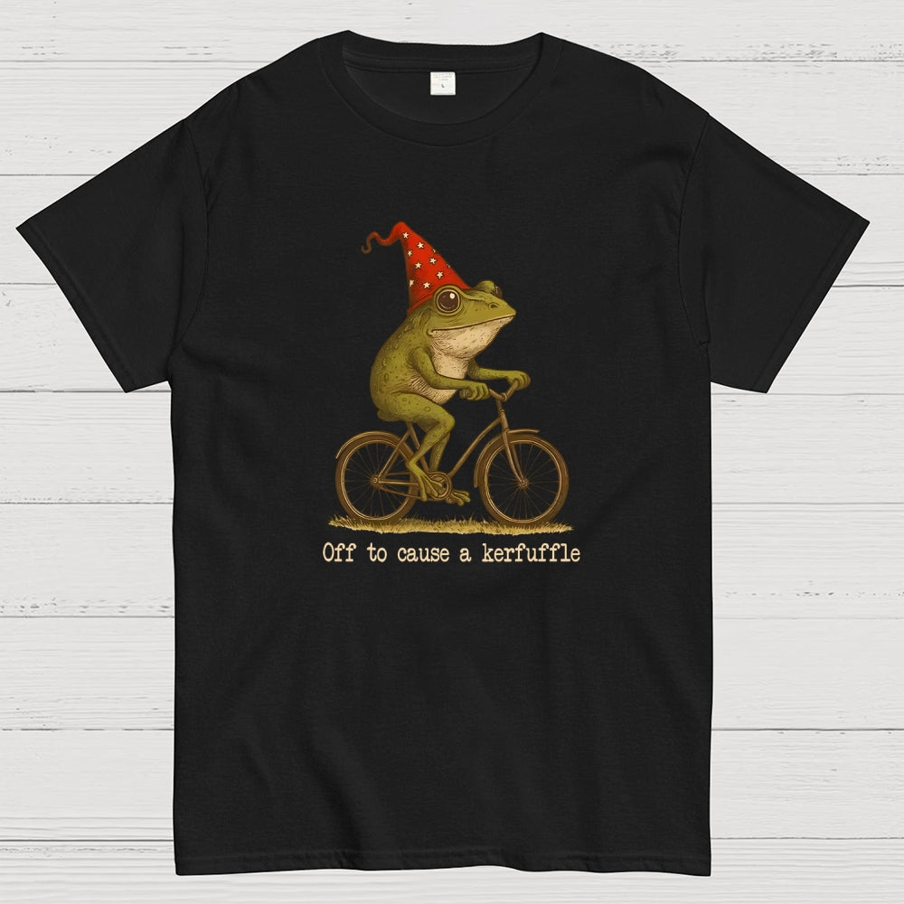 Off To Cause A Kerfuffle Frog  T-Shirt