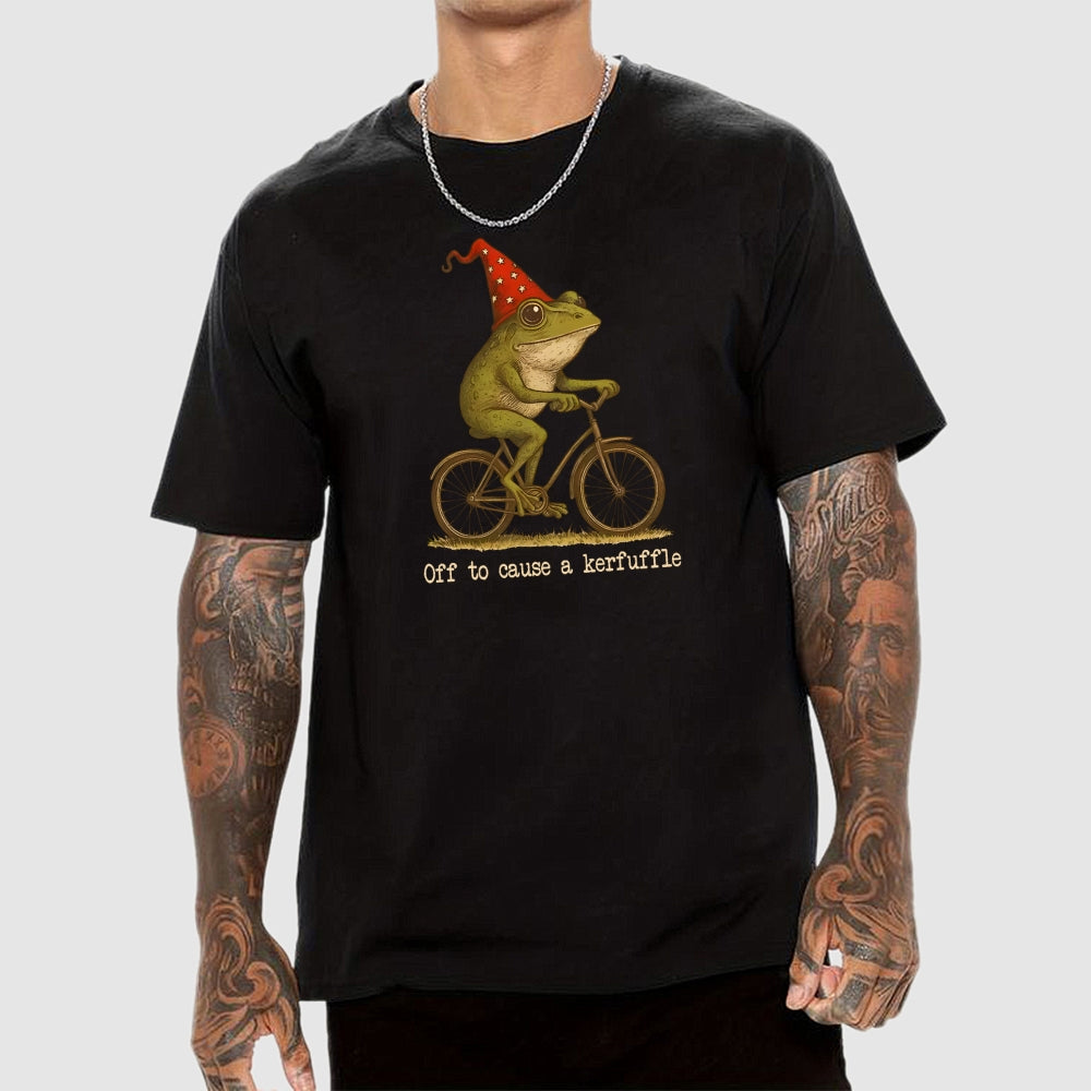 Off To Cause A Kerfuffle Frog  T-Shirt
