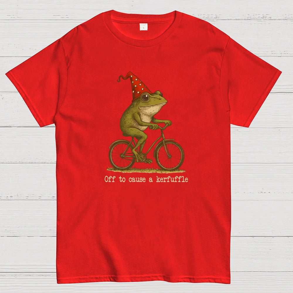 Off To Cause A Kerfuffle Frog  T-Shirt