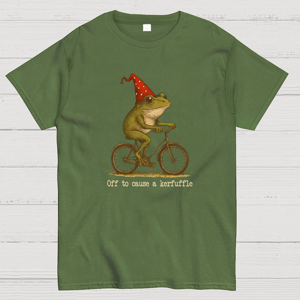 Off To Cause A Kerfuffle Frog  T-Shirt
