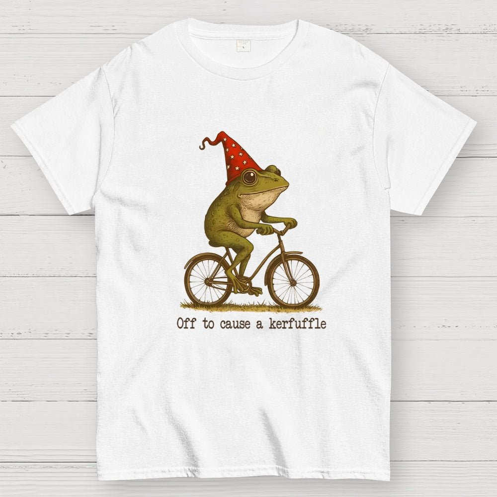 Off To Cause A Kerfuffle Frog  T-Shirt