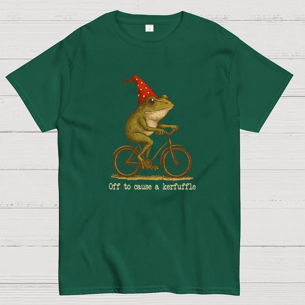 Off To Cause A Kerfuffle Frog  T-Shirt