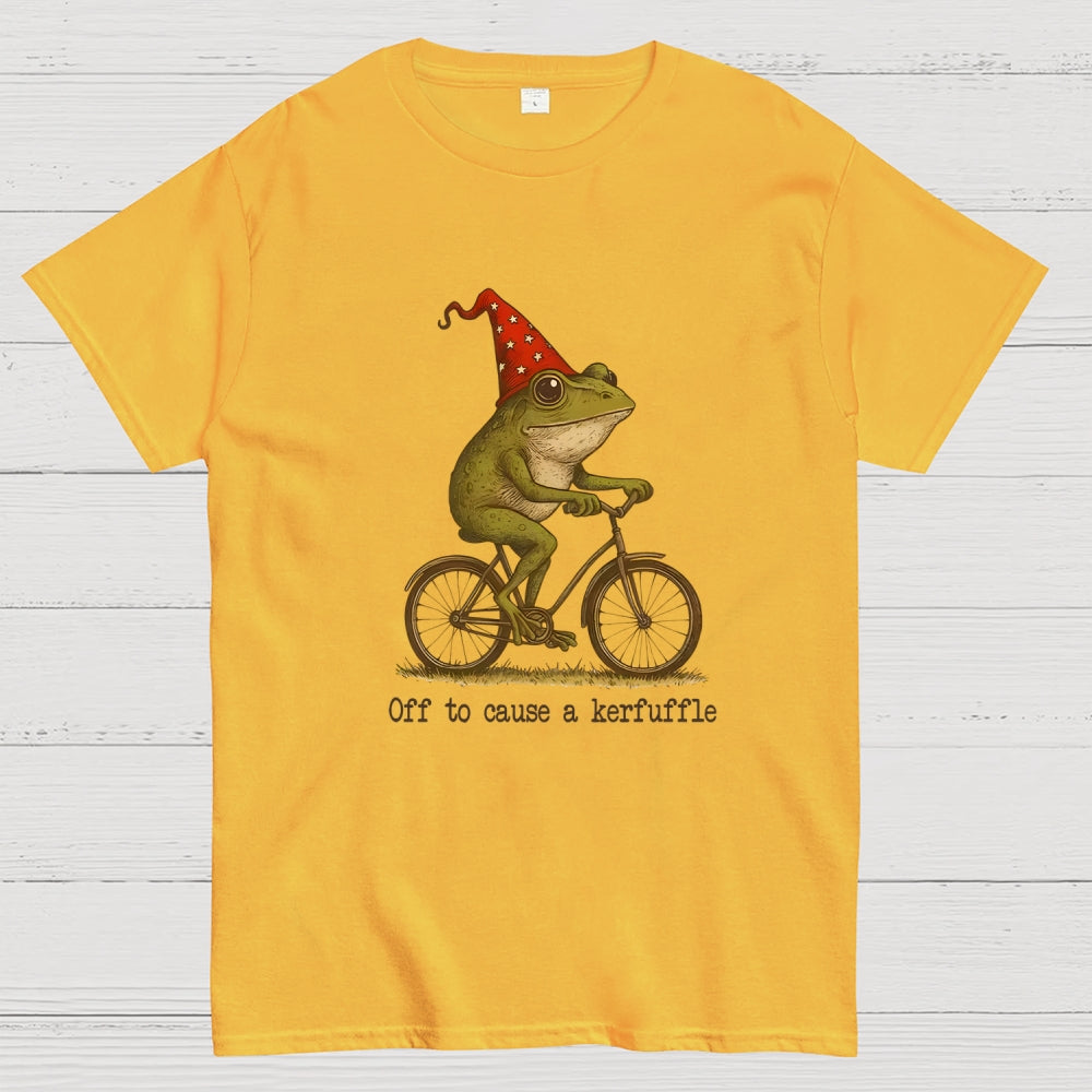 Off To Cause A Kerfuffle Frog  T-Shirt