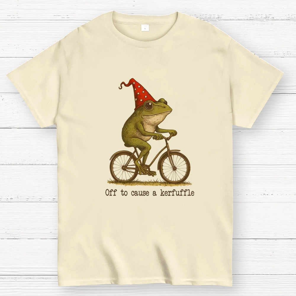 Off To Cause A Kerfuffle Frog  T-Shirt