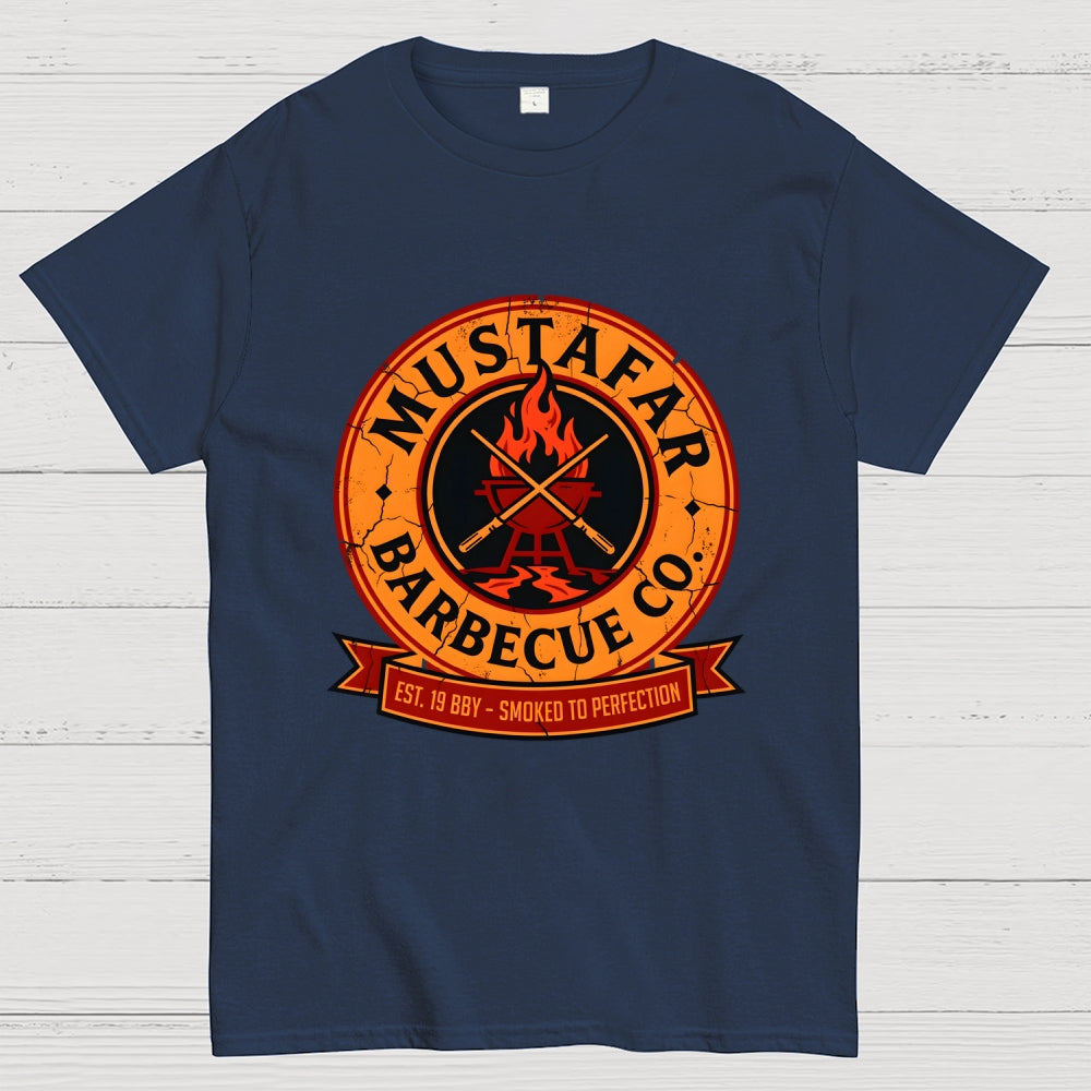 Mustafar Barbecue Co EST. 19 BBY Smoked to Perfection art print  T-Shirt