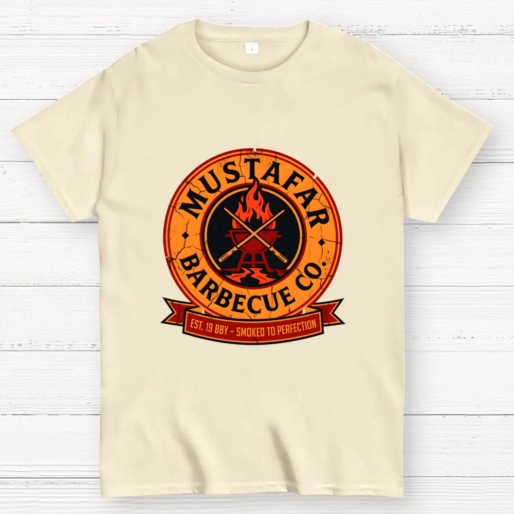 Mustafar Barbecue Co EST. 19 BBY Smoked to Perfection art print  T-Shirt