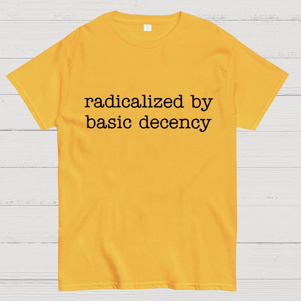 Embroidered Radicalized by Basic Decency  T-Shirt