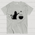 Darth Cat and Fish Funny  T-Shirt