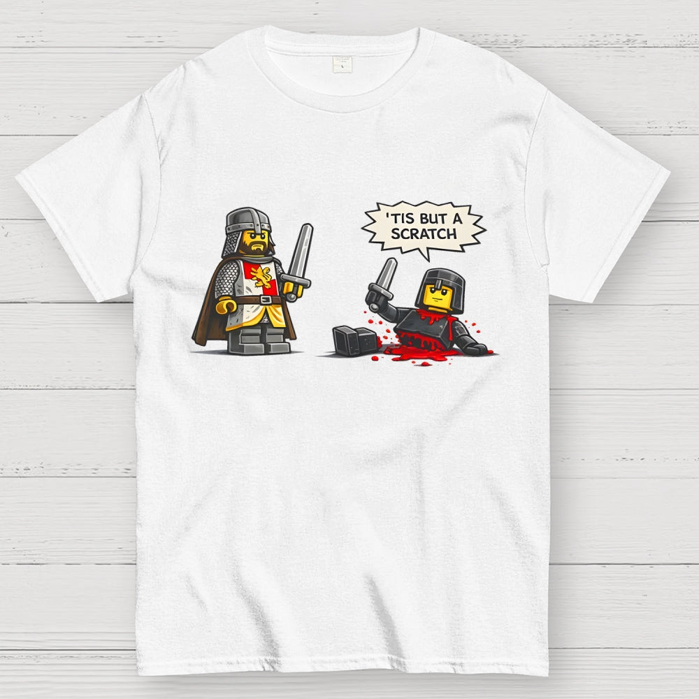Tis But a Scratch  Medieval Knight Parody  Dark Humor  T-Shirt