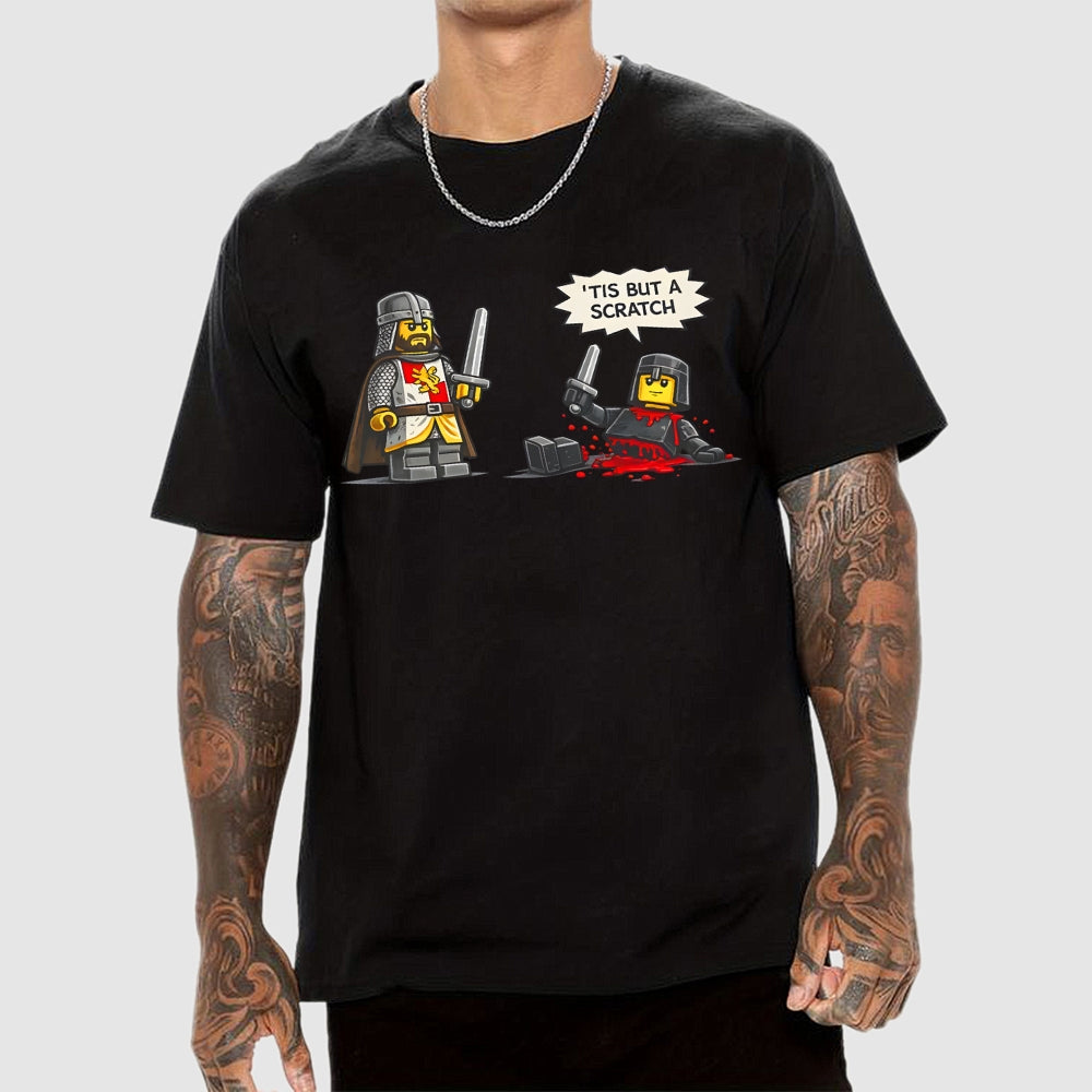 Tis But a Scratch  Medieval Knight Parody  Dark Humor  T-Shirt