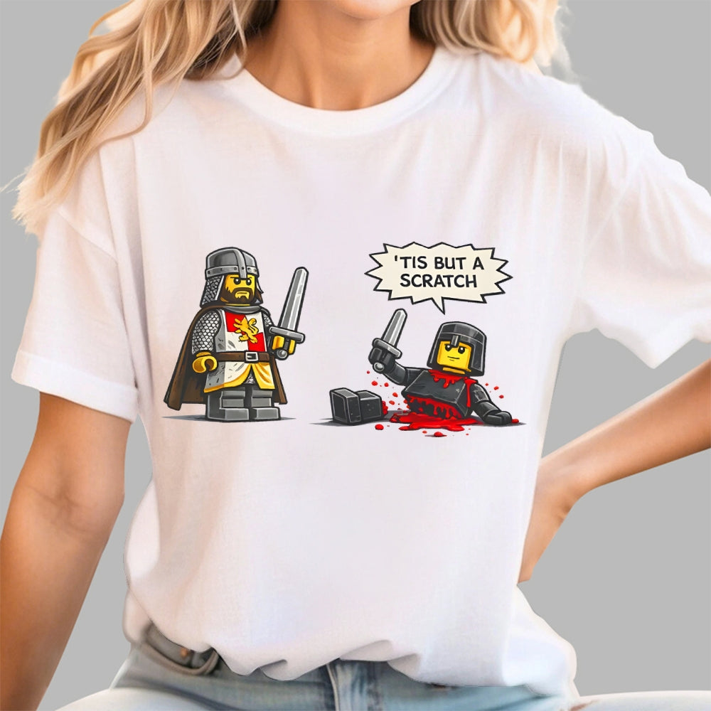 Tis But a Scratch  Medieval Knight Parody  Dark Humor  T-Shirt