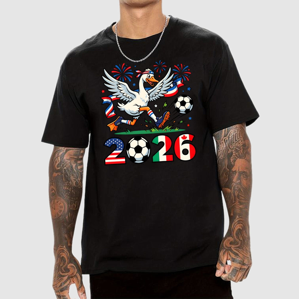 2026 World Cup Funny 2026 Soccer Goose  T-Shirt
