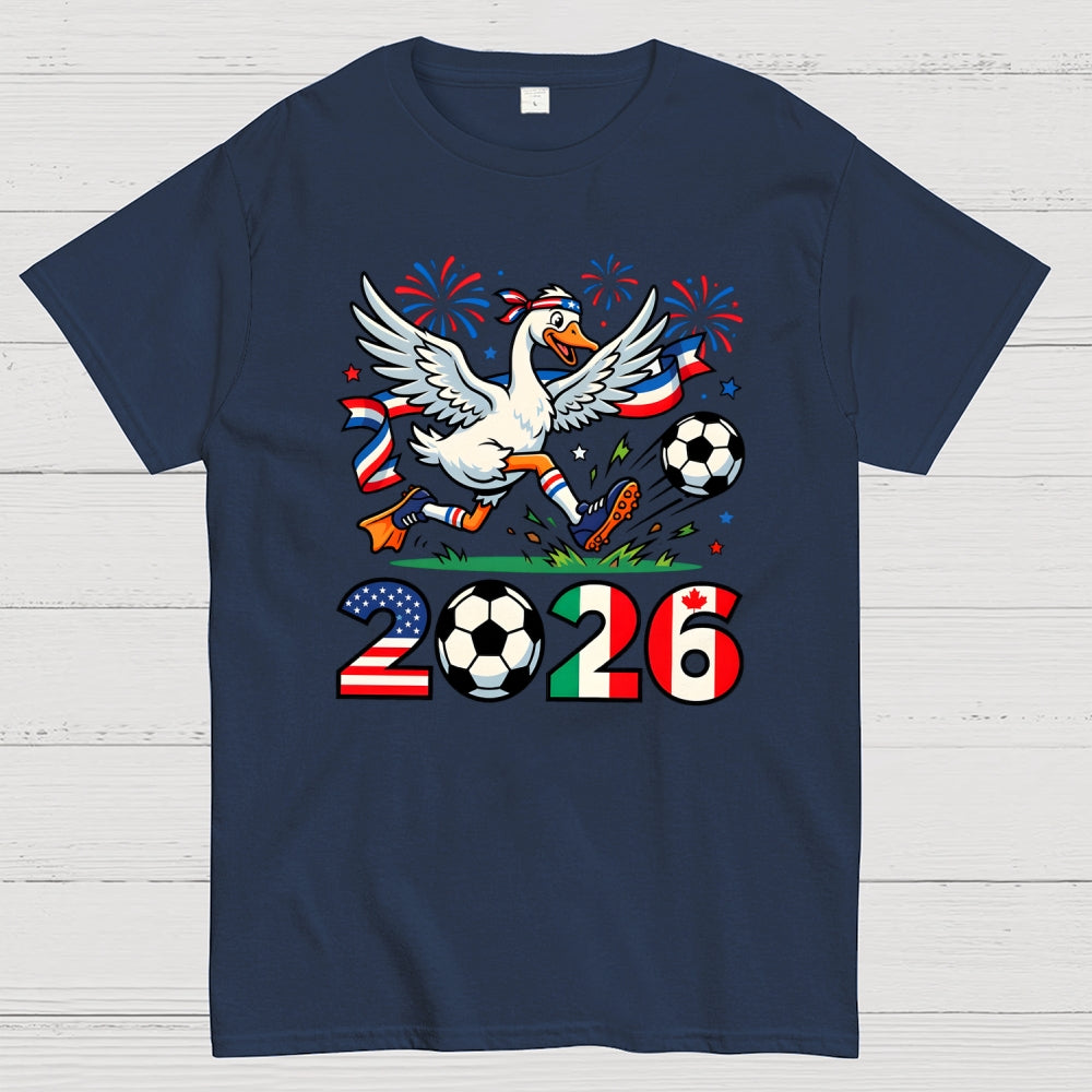 2026 World Cup Funny 2026 Soccer Goose  T-Shirt