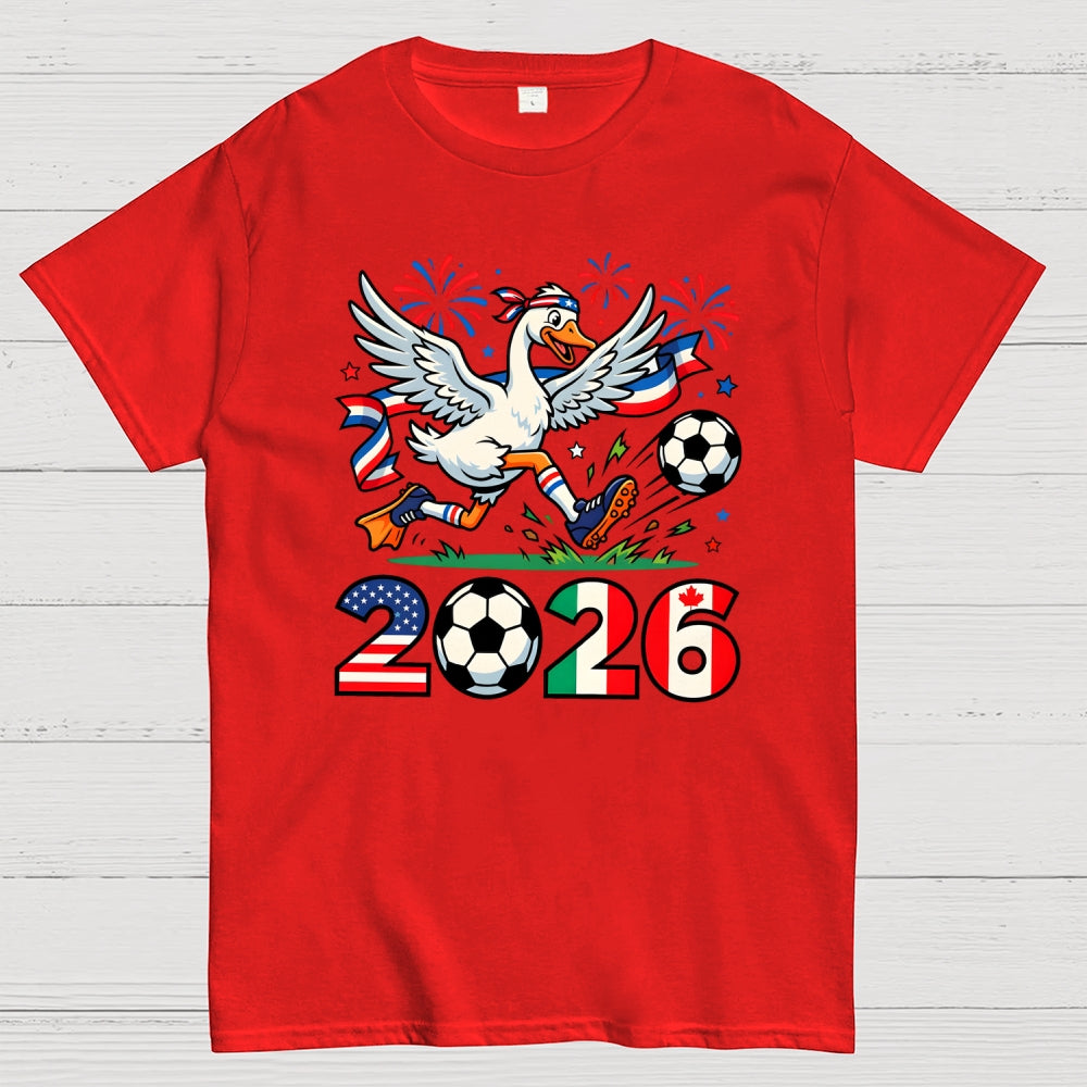 2026 World Cup Funny 2026 Soccer Goose  T-Shirt