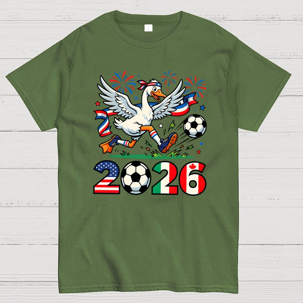 2026 World Cup Funny 2026 Soccer Goose  T-Shirt