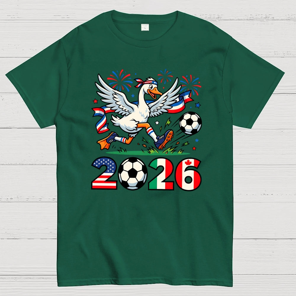 2026 World Cup Funny 2026 Soccer Goose  T-Shirt