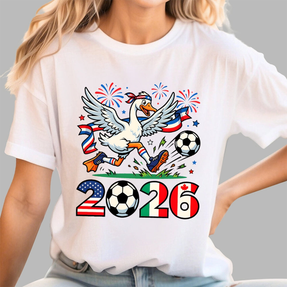 2026 World Cup Funny 2026 Soccer Goose  T-Shirt