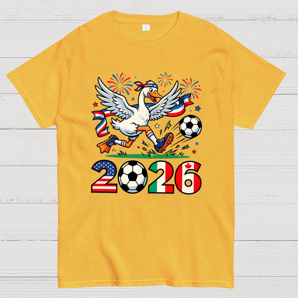 2026 World Cup Funny 2026 Soccer Goose  T-Shirt