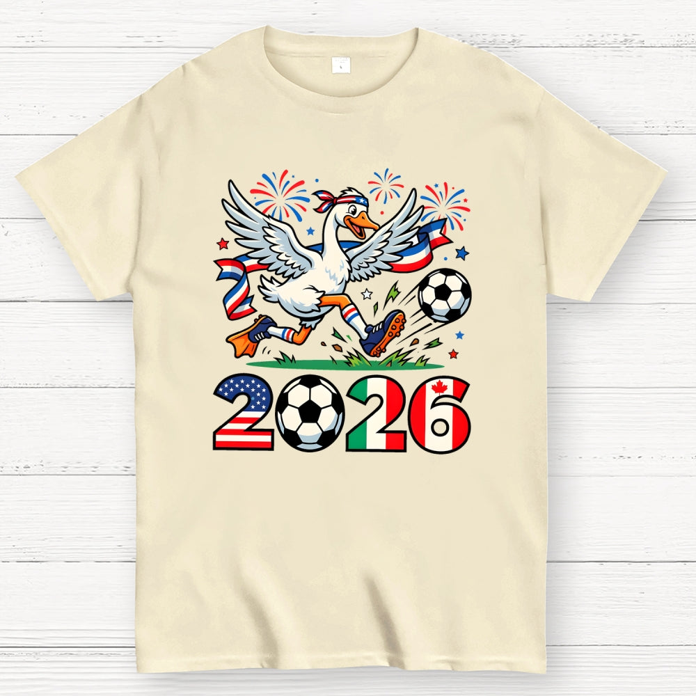 2026 World Cup Funny 2026 Soccer Goose  T-Shirt