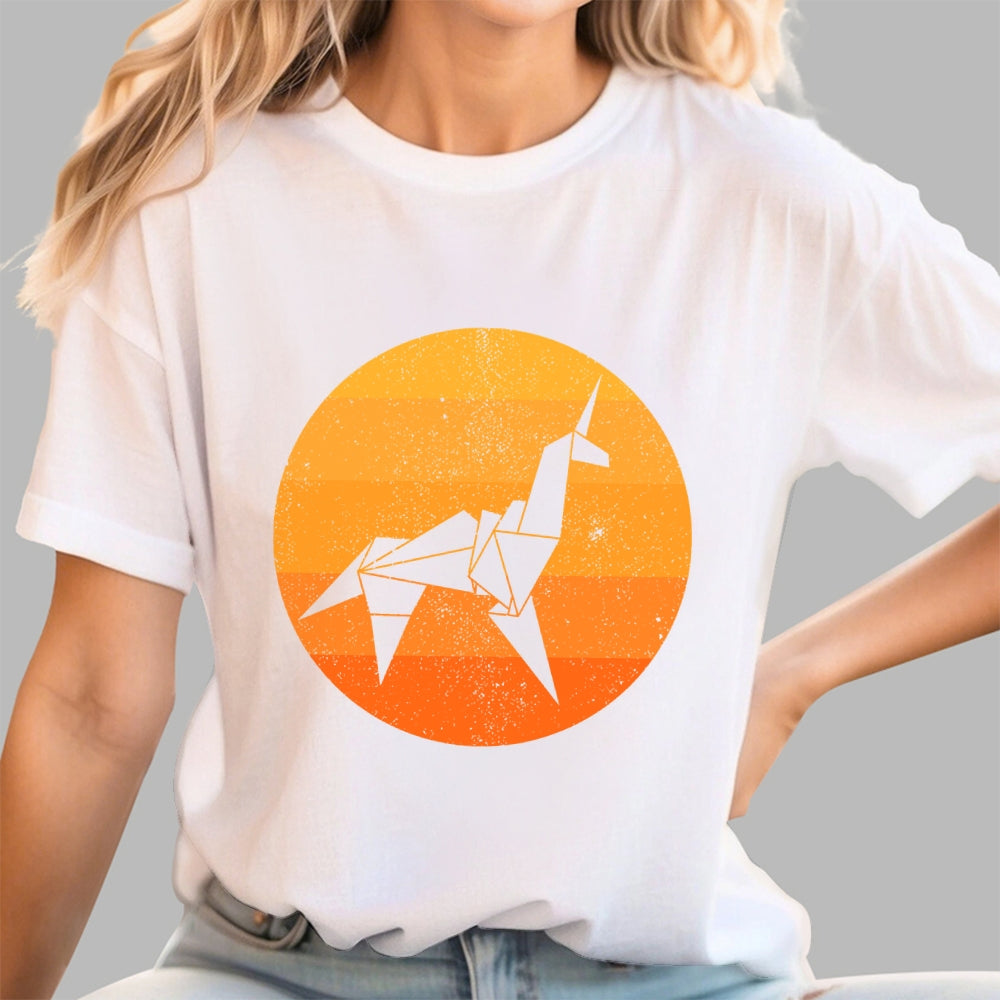 Origami Unicorn  T-Shirt