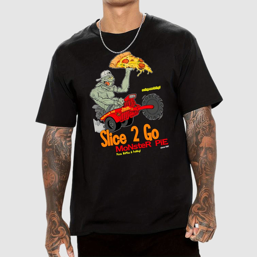 Slice 2 Go Monster Pie Big Johnny Zeleznik  T-Shirt