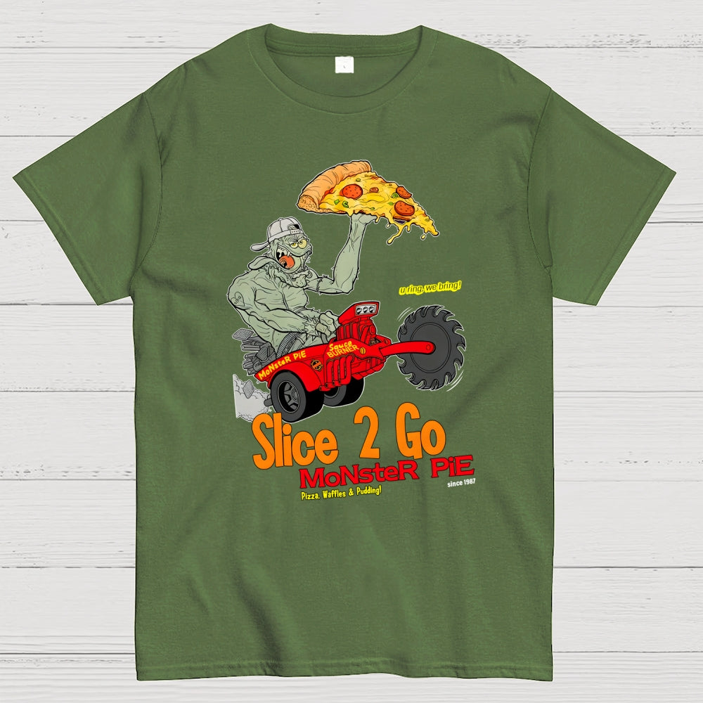 Slice 2 Go Monster Pie Big Johnny Zeleznik  T-Shirt