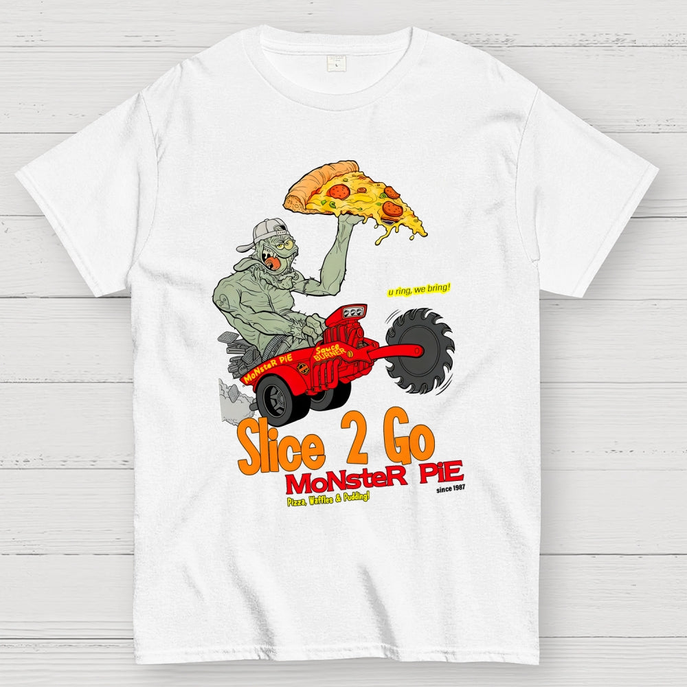 Slice 2 Go Monster Pie Big Johnny Zeleznik  T-Shirt