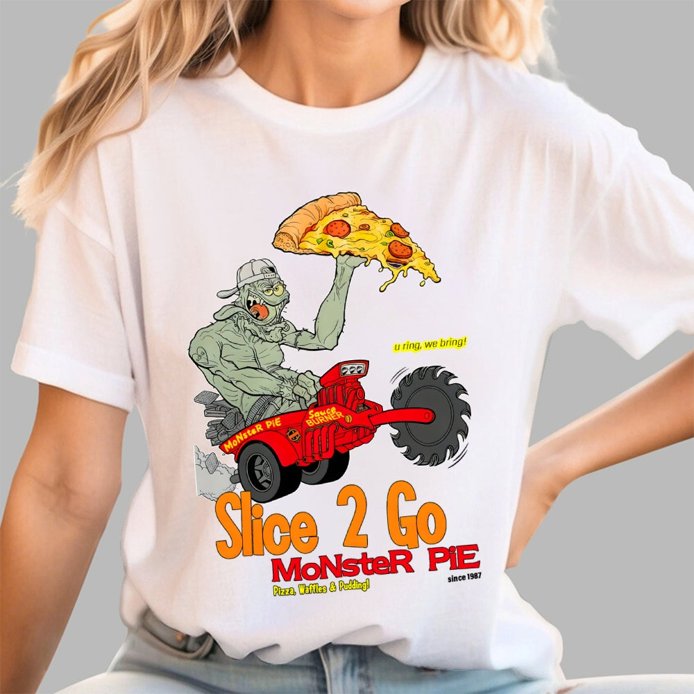 Slice 2 Go Monster Pie Big Johnny Zeleznik  T-Shirt