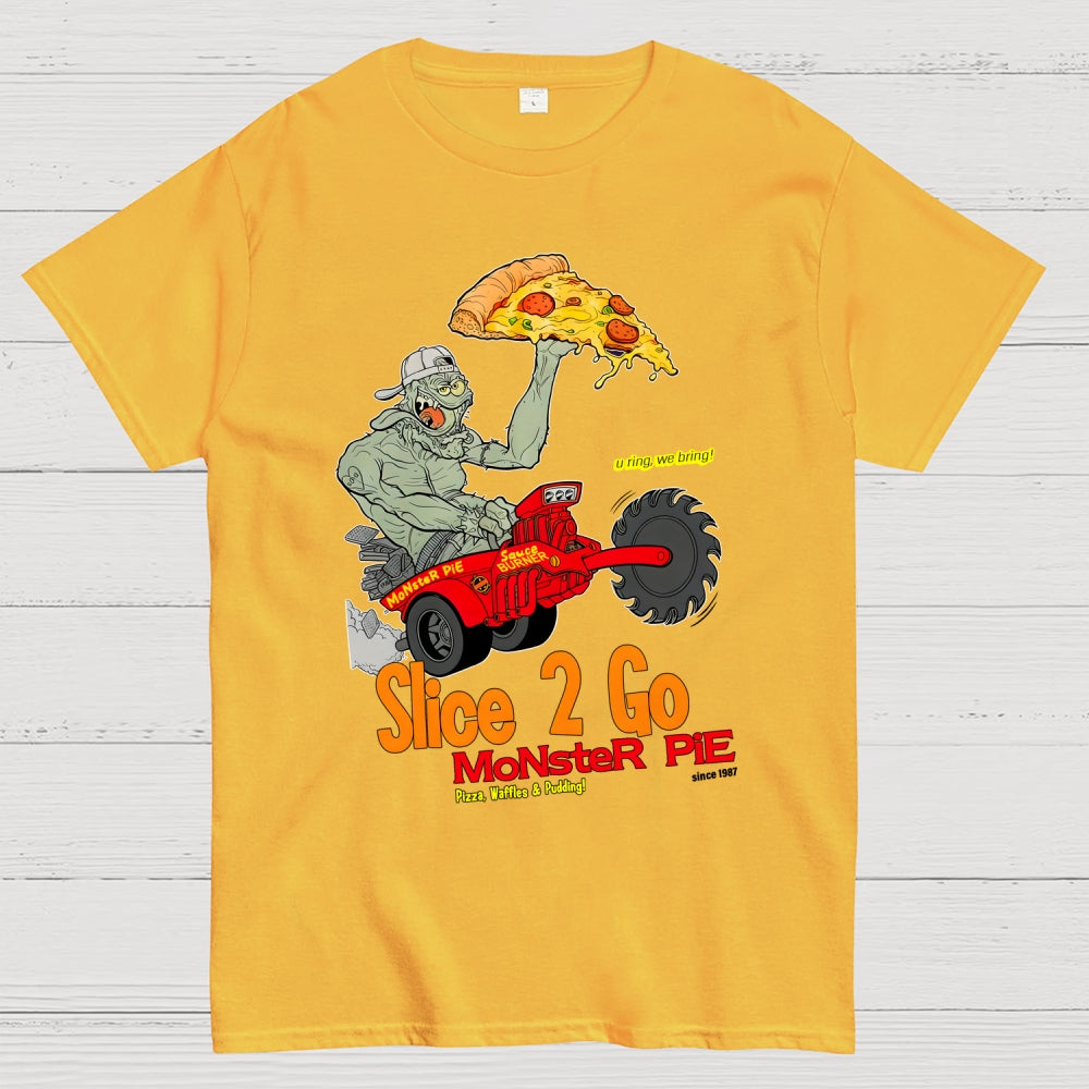 Slice 2 Go Monster Pie Big Johnny Zeleznik  T-Shirt