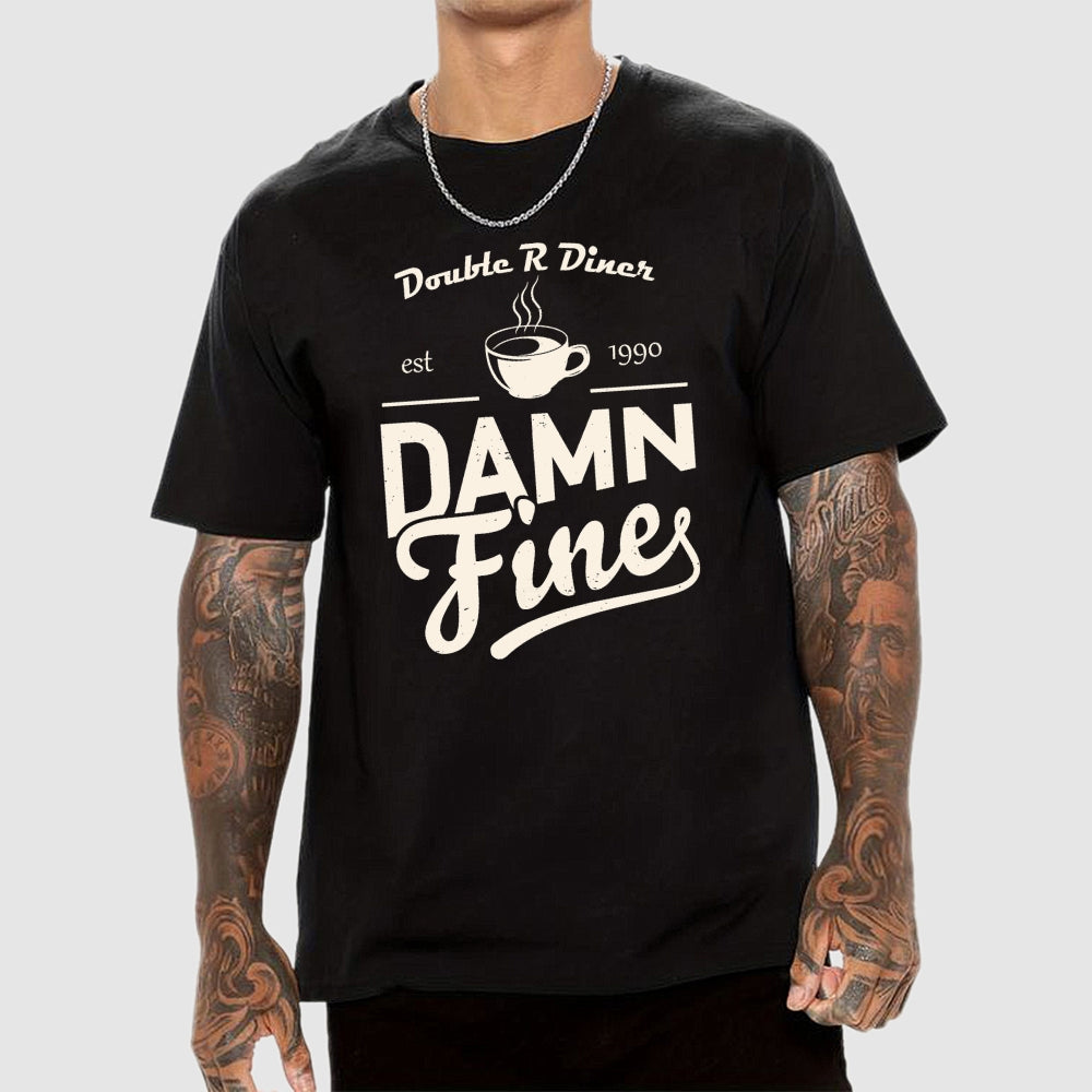 DAMN FINE COFFEE-Double R Diner  T-Shirt